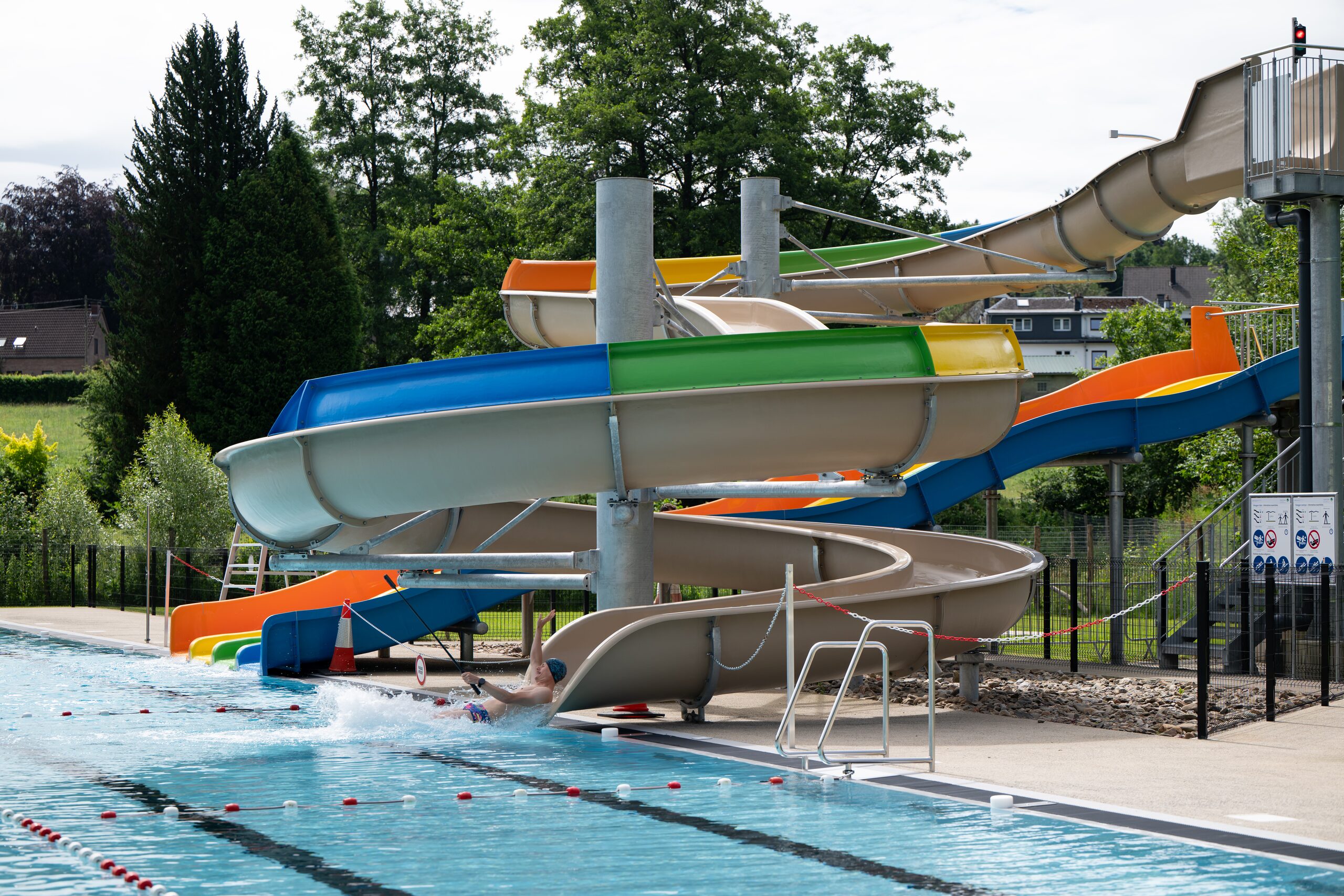 Toboggans aquatiques de la Piscine de Spa