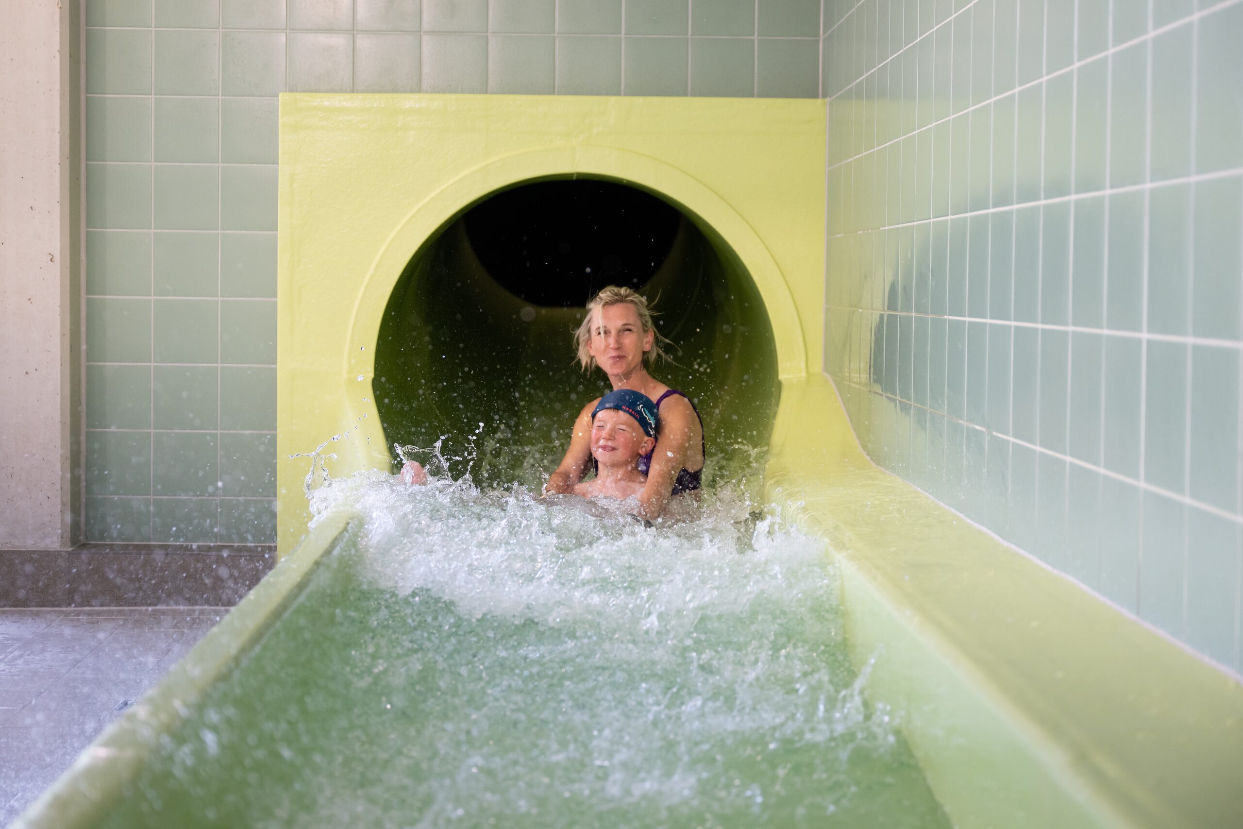 Toboggan aquatique de la Piscine de Spa