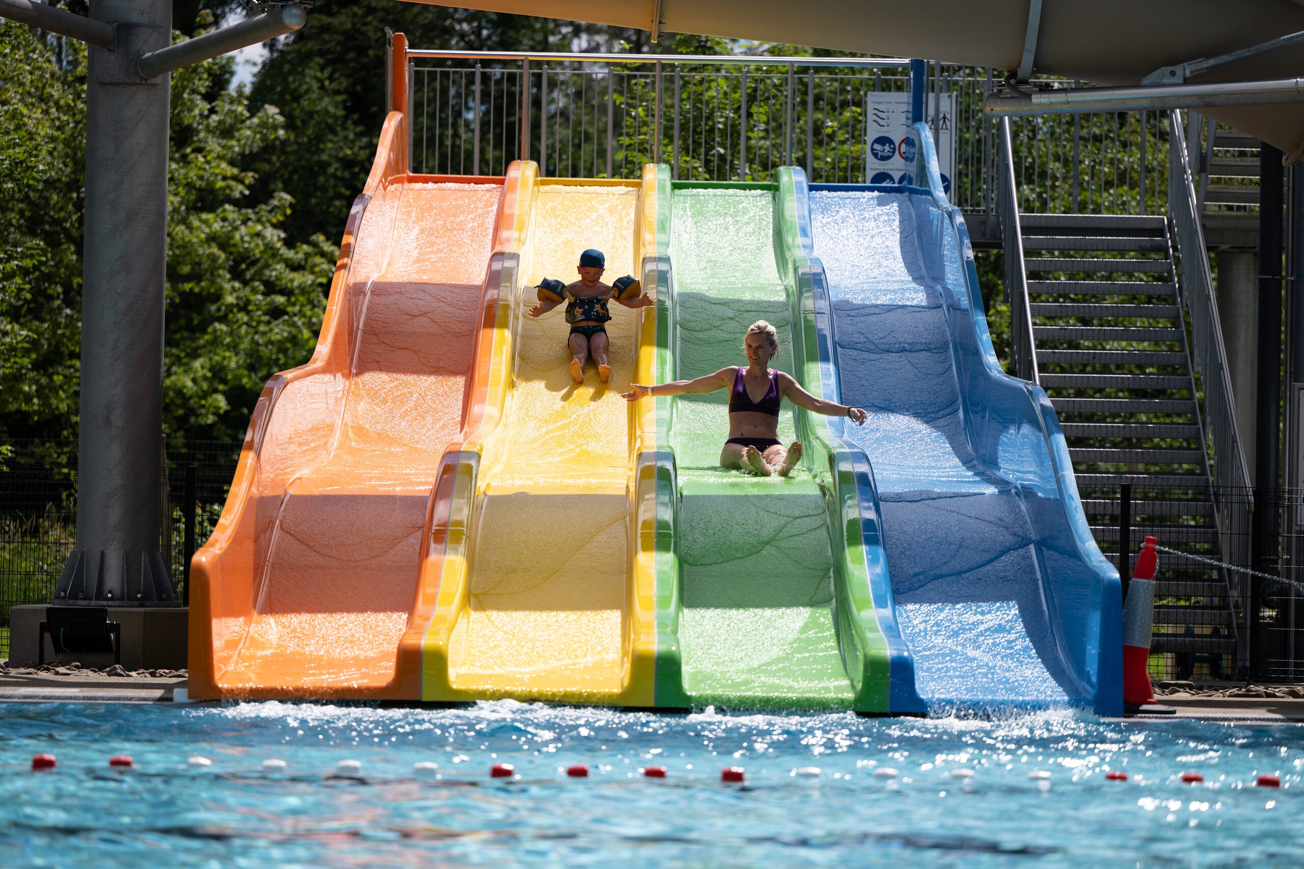 Toboggan aquatique de la Piscine de Spa