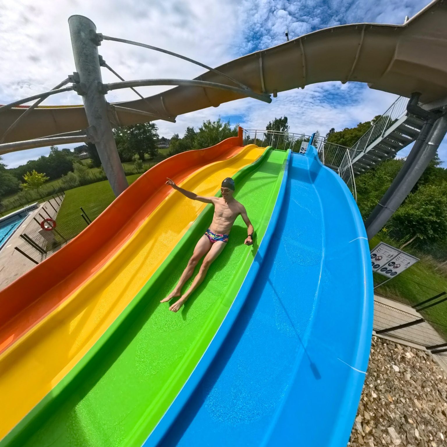 Toboggan aquatique de la Piscine de Spa