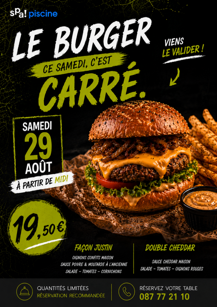 Venez valider le Burger de la Piscine